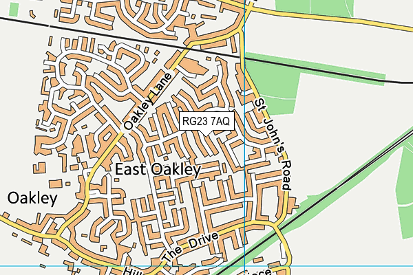 RG23 7AQ map - OS VectorMap District (Ordnance Survey)