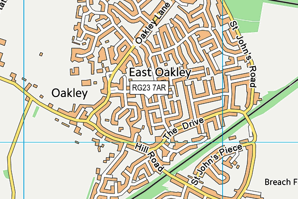 RG23 7AR map - OS VectorMap District (Ordnance Survey)