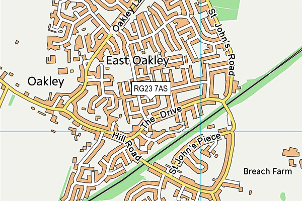 RG23 7AS map - OS VectorMap District (Ordnance Survey)