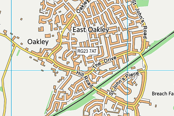 RG23 7AT map - OS VectorMap District (Ordnance Survey)