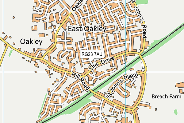 RG23 7AU map - OS VectorMap District (Ordnance Survey)