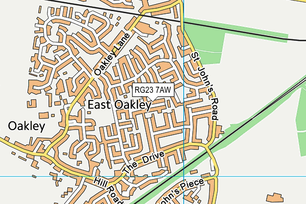 RG23 7AW map - OS VectorMap District (Ordnance Survey)