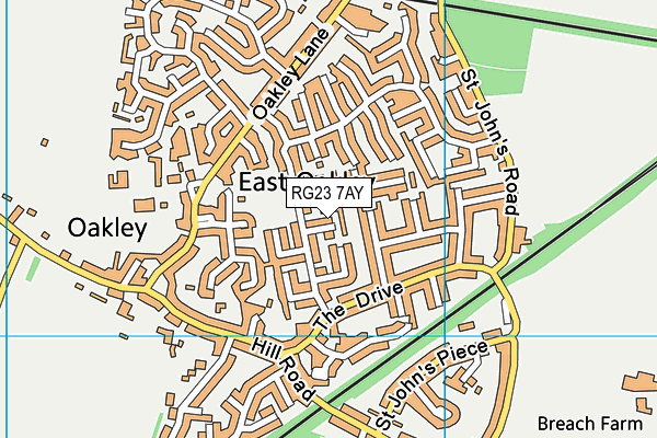 RG23 7AY map - OS VectorMap District (Ordnance Survey)