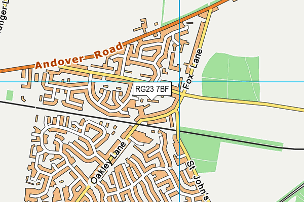 RG23 7BF map - OS VectorMap District (Ordnance Survey)