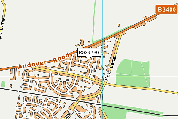 RG23 7BG map - OS VectorMap District (Ordnance Survey)