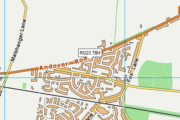 RG23 7BH map - OS VectorMap District (Ordnance Survey)