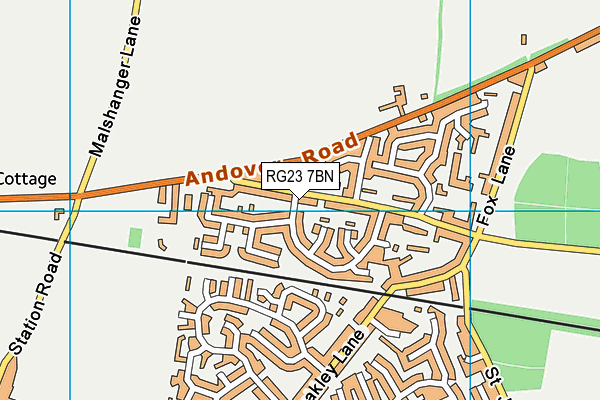 RG23 7BN map - OS VectorMap District (Ordnance Survey)