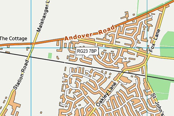 RG23 7BP map - OS VectorMap District (Ordnance Survey)