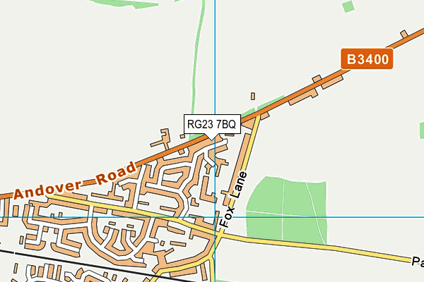 RG23 7BQ map - OS VectorMap District (Ordnance Survey)
