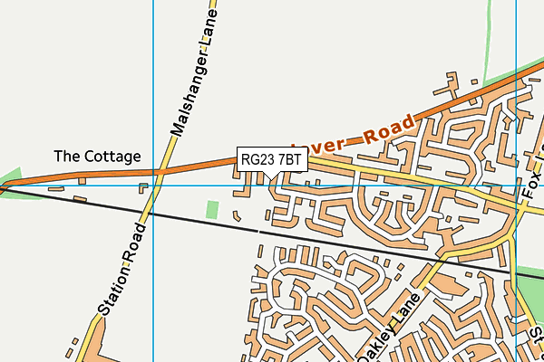 RG23 7BT map - OS VectorMap District (Ordnance Survey)