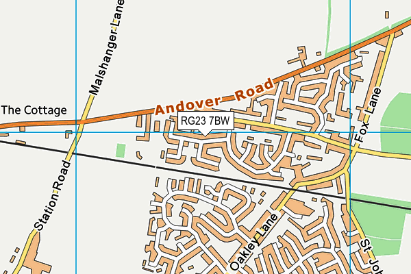 RG23 7BW map - OS VectorMap District (Ordnance Survey)