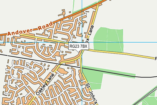 RG23 7BX map - OS VectorMap District (Ordnance Survey)
