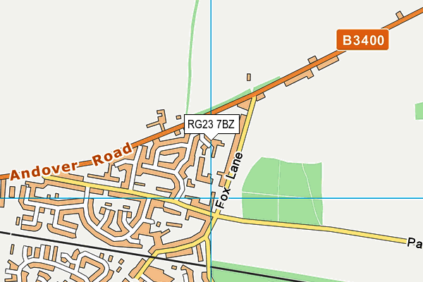 RG23 7BZ map - OS VectorMap District (Ordnance Survey)