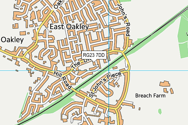 RG23 7DD map - OS VectorMap District (Ordnance Survey)