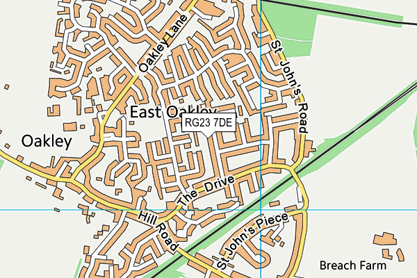 RG23 7DE map - OS VectorMap District (Ordnance Survey)