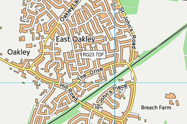 RG23 7DF map - OS VectorMap District (Ordnance Survey)