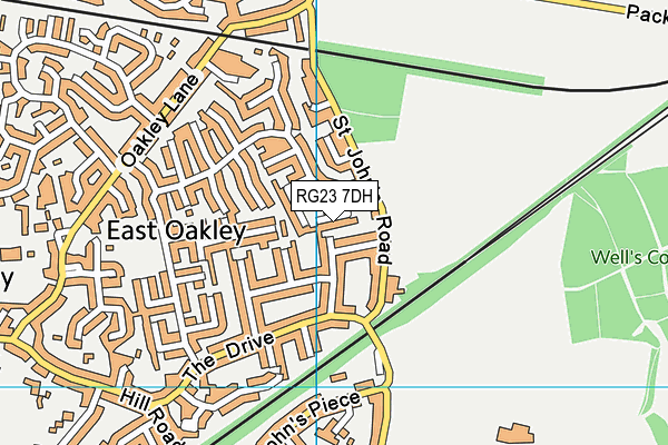 RG23 7DH map - OS VectorMap District (Ordnance Survey)