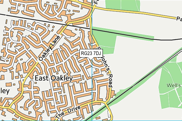 RG23 7DJ map - OS VectorMap District (Ordnance Survey)