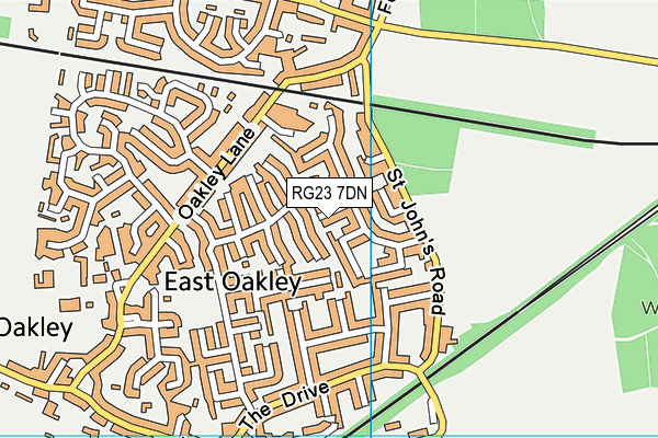 RG23 7DN map - OS VectorMap District (Ordnance Survey)