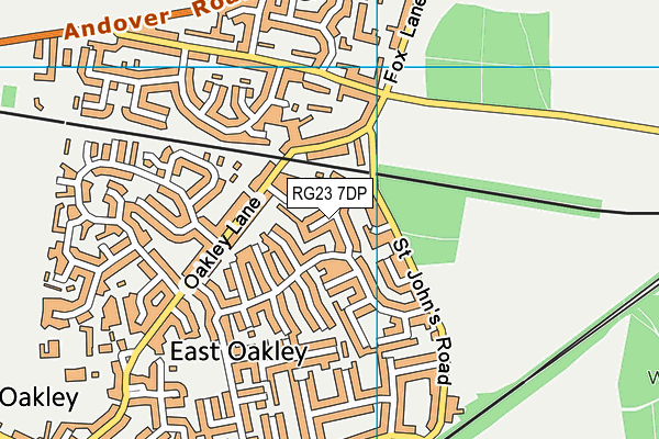 RG23 7DP map - OS VectorMap District (Ordnance Survey)