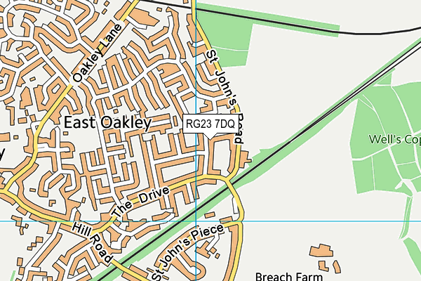 RG23 7DQ map - OS VectorMap District (Ordnance Survey)