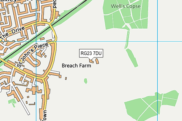 RG23 7DU map - OS VectorMap District (Ordnance Survey)