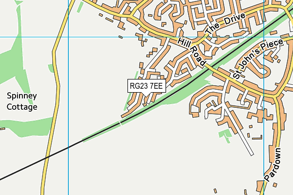 RG23 7EE map - OS VectorMap District (Ordnance Survey)