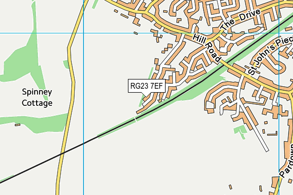 RG23 7EF map - OS VectorMap District (Ordnance Survey)