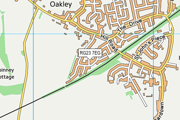 RG23 7EG map - OS VectorMap District (Ordnance Survey)