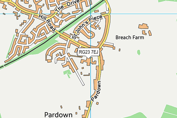 RG23 7EJ map - OS VectorMap District (Ordnance Survey)