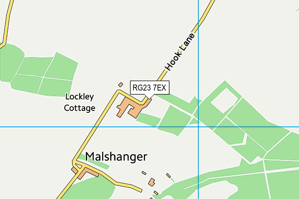 RG23 7EX map - OS VectorMap District (Ordnance Survey)