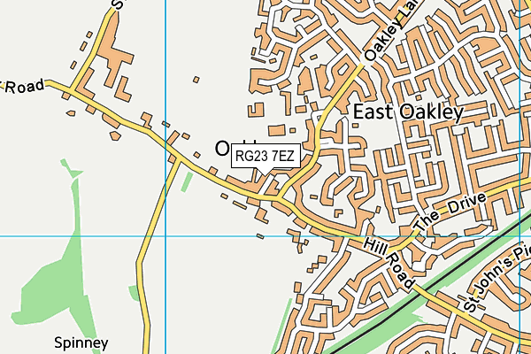 RG23 7EZ map - OS VectorMap District (Ordnance Survey)