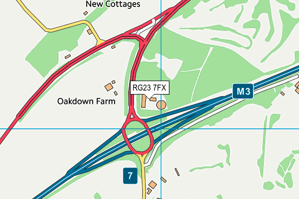 RG23 7FX map - OS VectorMap District (Ordnance Survey)