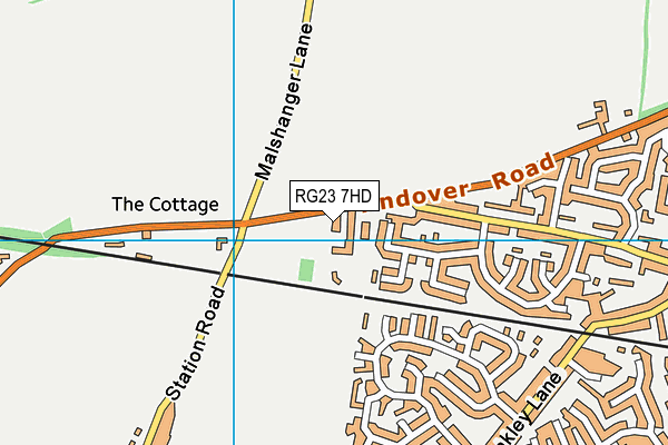 RG23 7HD map - OS VectorMap District (Ordnance Survey)