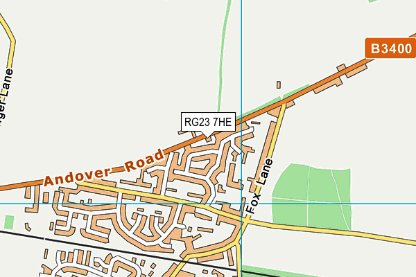 RG23 7HE map - OS VectorMap District (Ordnance Survey)