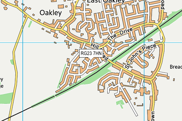 RG23 7HN map - OS VectorMap District (Ordnance Survey)