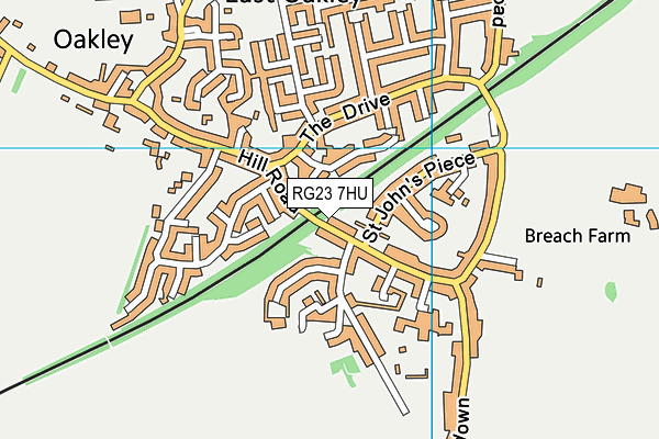 RG23 7HU map - OS VectorMap District (Ordnance Survey)