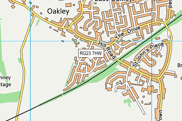 RG23 7HW map - OS VectorMap District (Ordnance Survey)