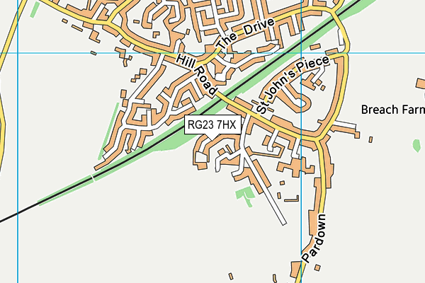 RG23 7HX map - OS VectorMap District (Ordnance Survey)