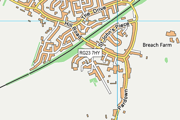 RG23 7HY map - OS VectorMap District (Ordnance Survey)