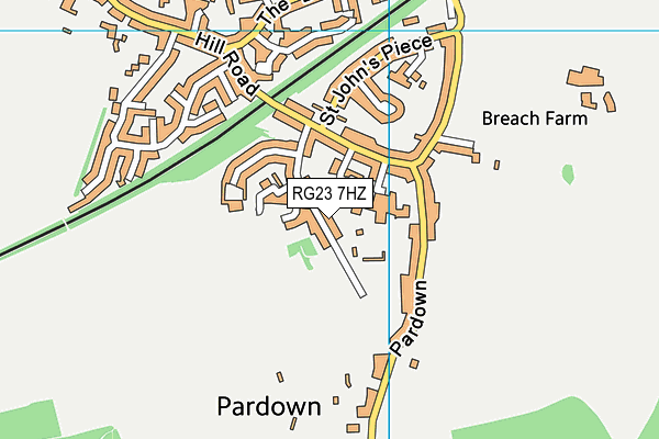 RG23 7HZ map - OS VectorMap District (Ordnance Survey)
