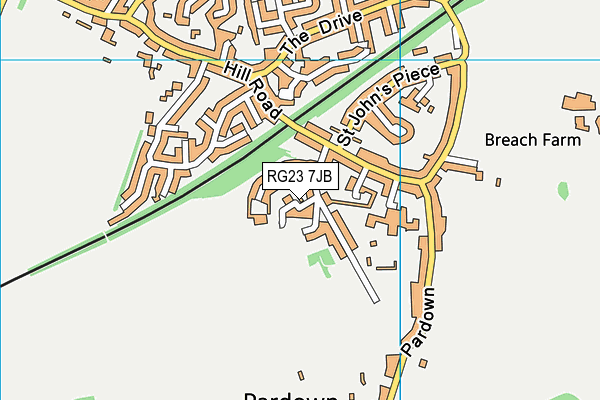 RG23 7JB map - OS VectorMap District (Ordnance Survey)