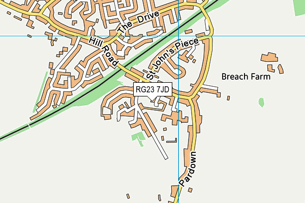 RG23 7JD map - OS VectorMap District (Ordnance Survey)