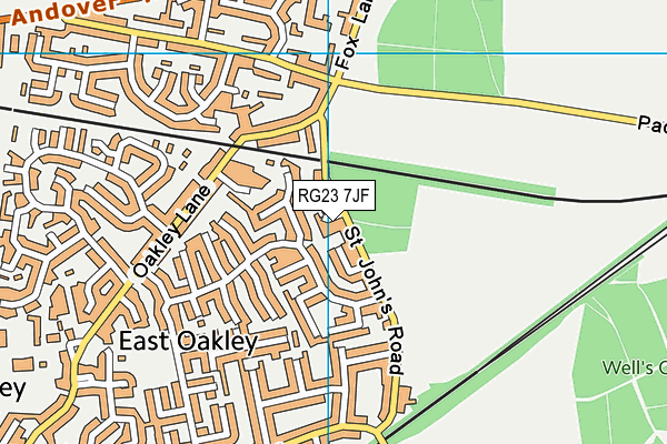 RG23 7JF map - OS VectorMap District (Ordnance Survey)