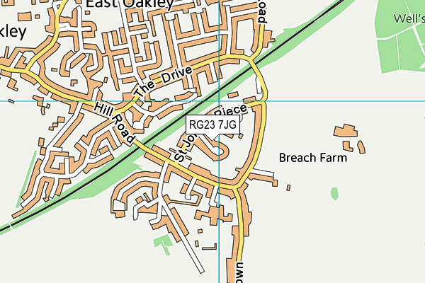 RG23 7JG map - OS VectorMap District (Ordnance Survey)