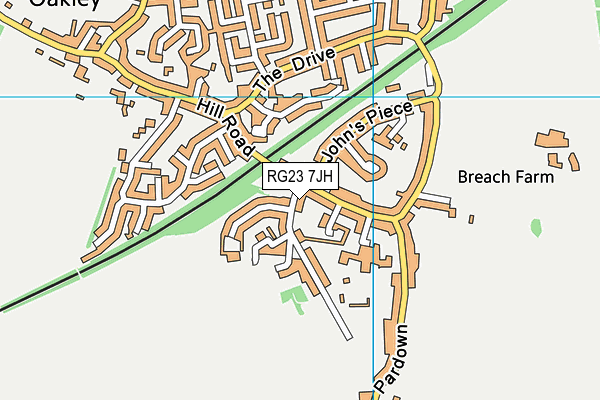 RG23 7JH map - OS VectorMap District (Ordnance Survey)