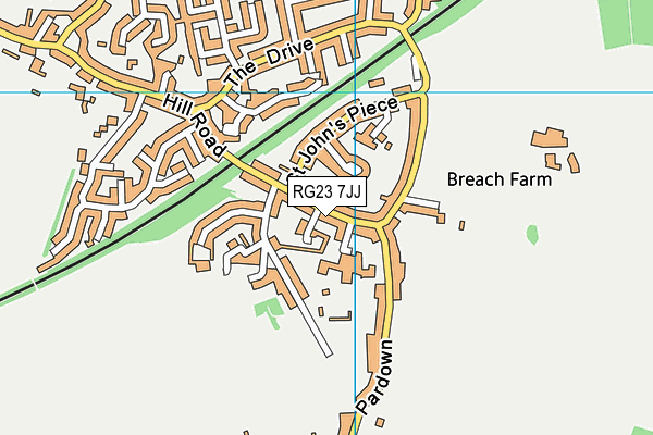 RG23 7JJ map - OS VectorMap District (Ordnance Survey)