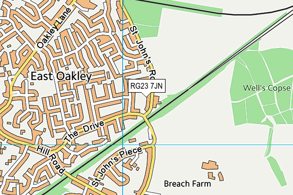 RG23 7JN map - OS VectorMap District (Ordnance Survey)