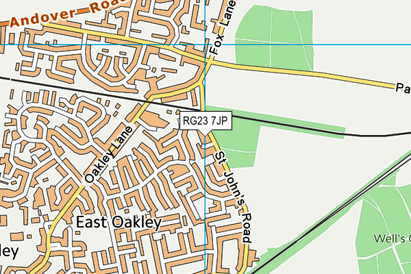 RG23 7JP map - OS VectorMap District (Ordnance Survey)