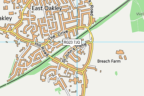 RG23 7JQ map - OS VectorMap District (Ordnance Survey)